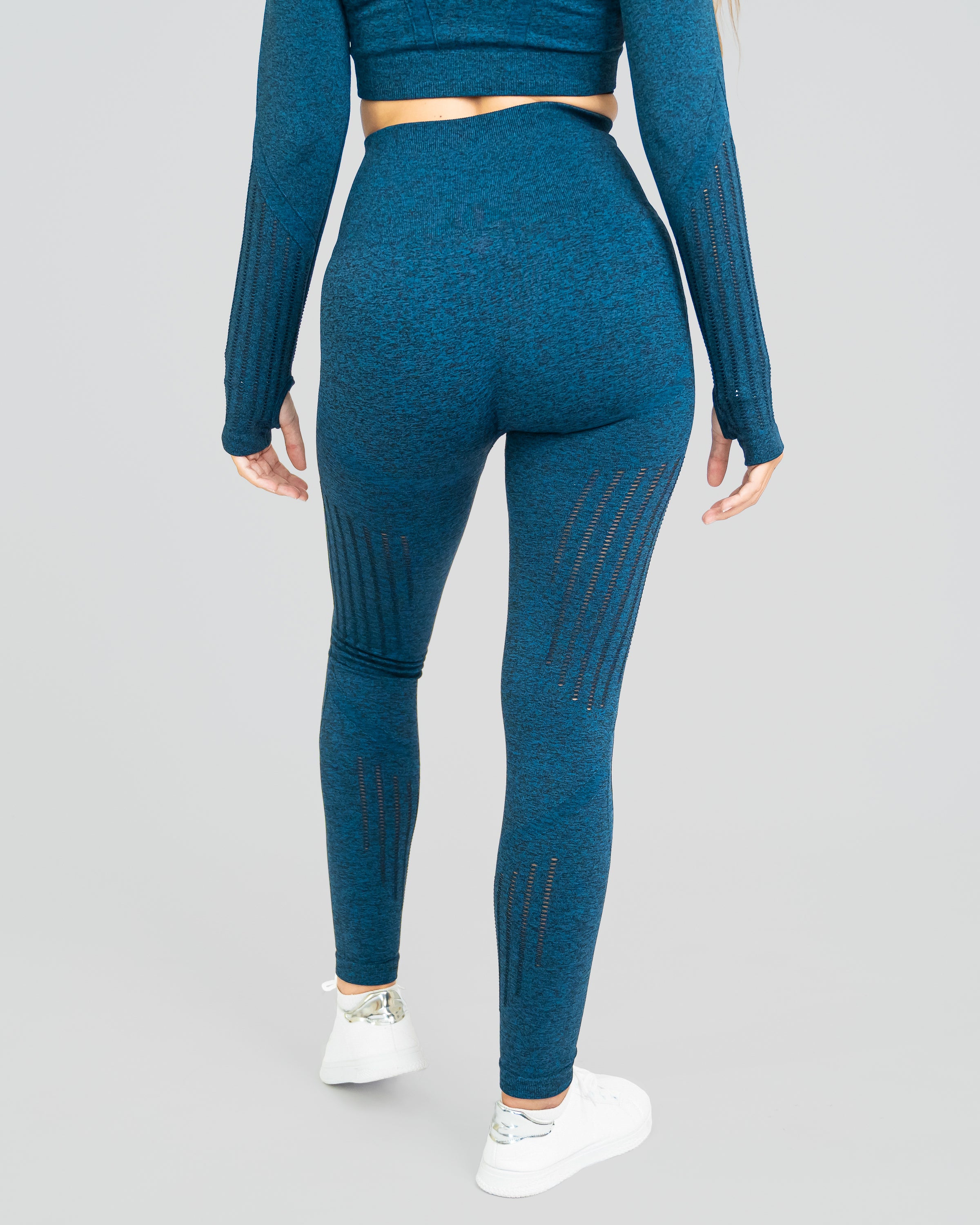 Dynamic Navy Blue Seamless Leggings