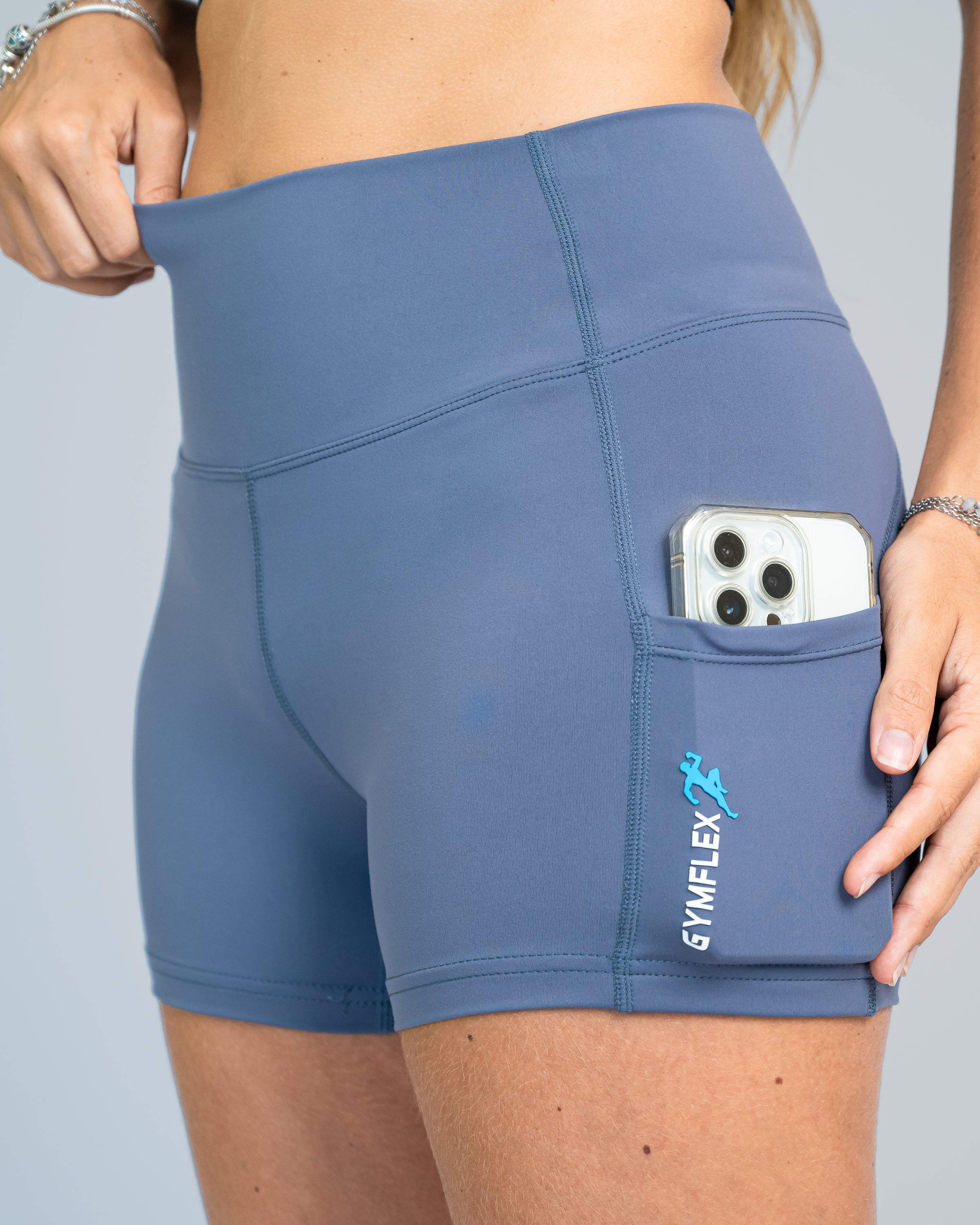 Yoga Training Shorts - Anchor Grey