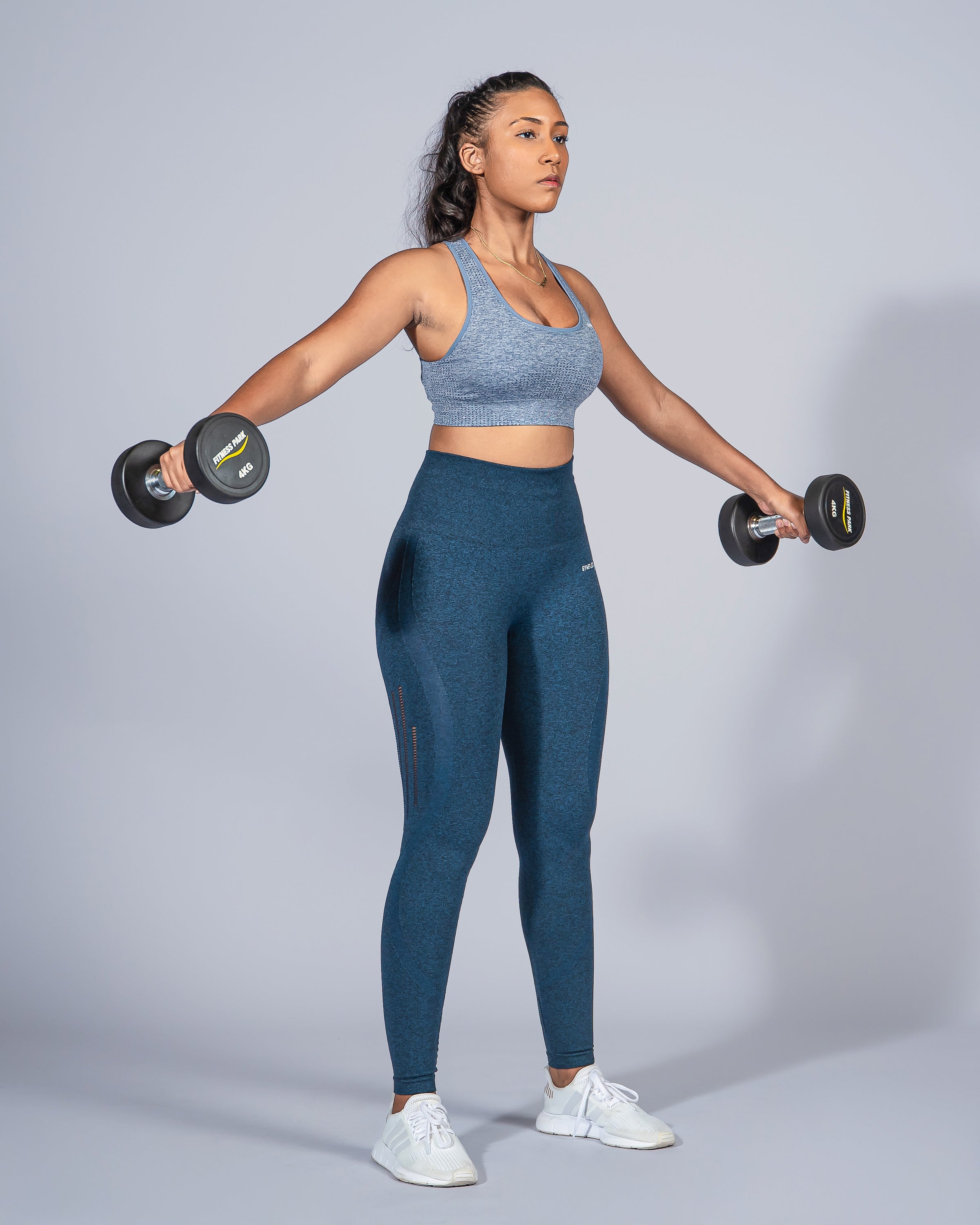 Active Marl Grey Seamless Sports Bra