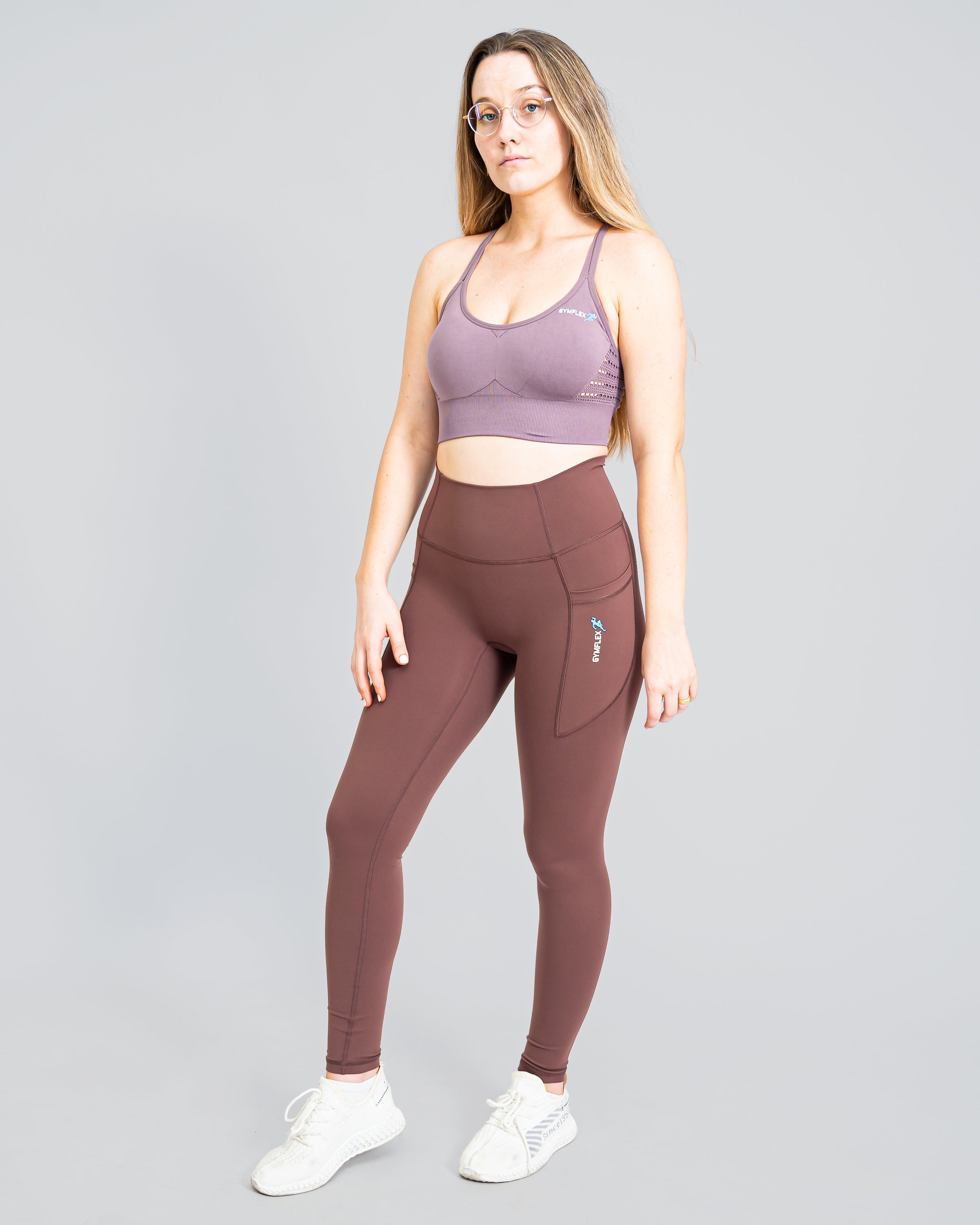 Flex Strappy Light Purple Sports Bra
