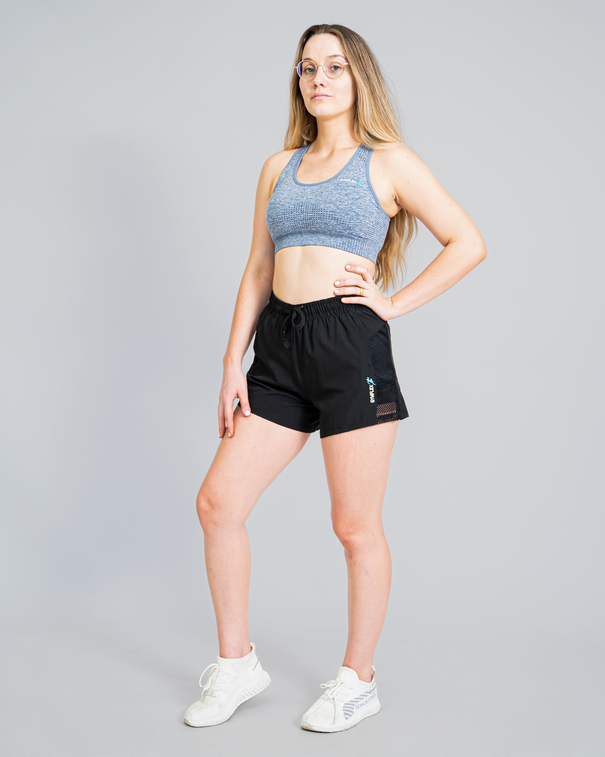 Active Marl Grey Seamless Sports Bra