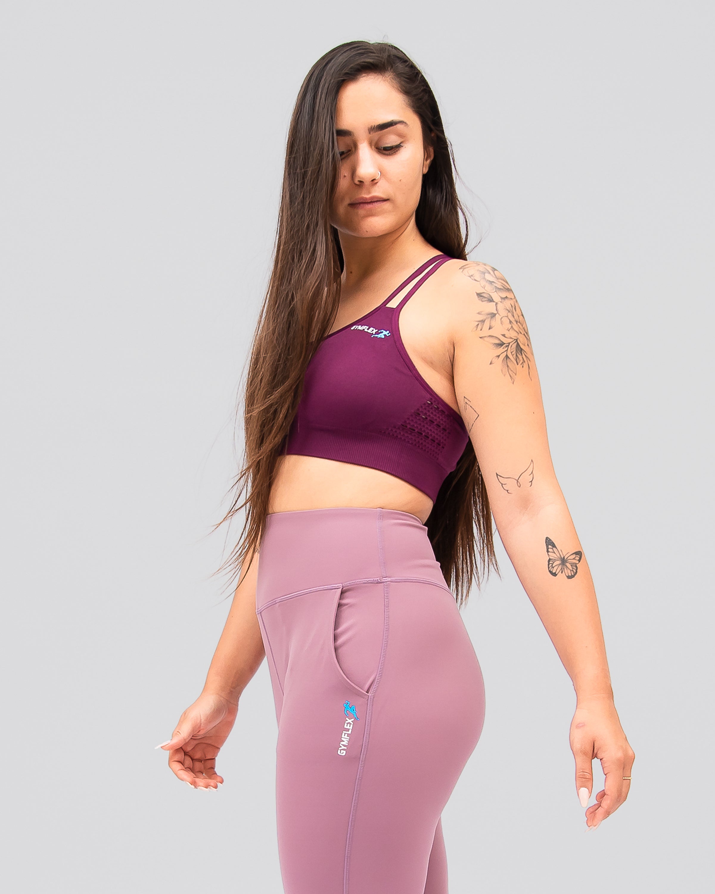 Flex Strappy Grenat Sports Bra