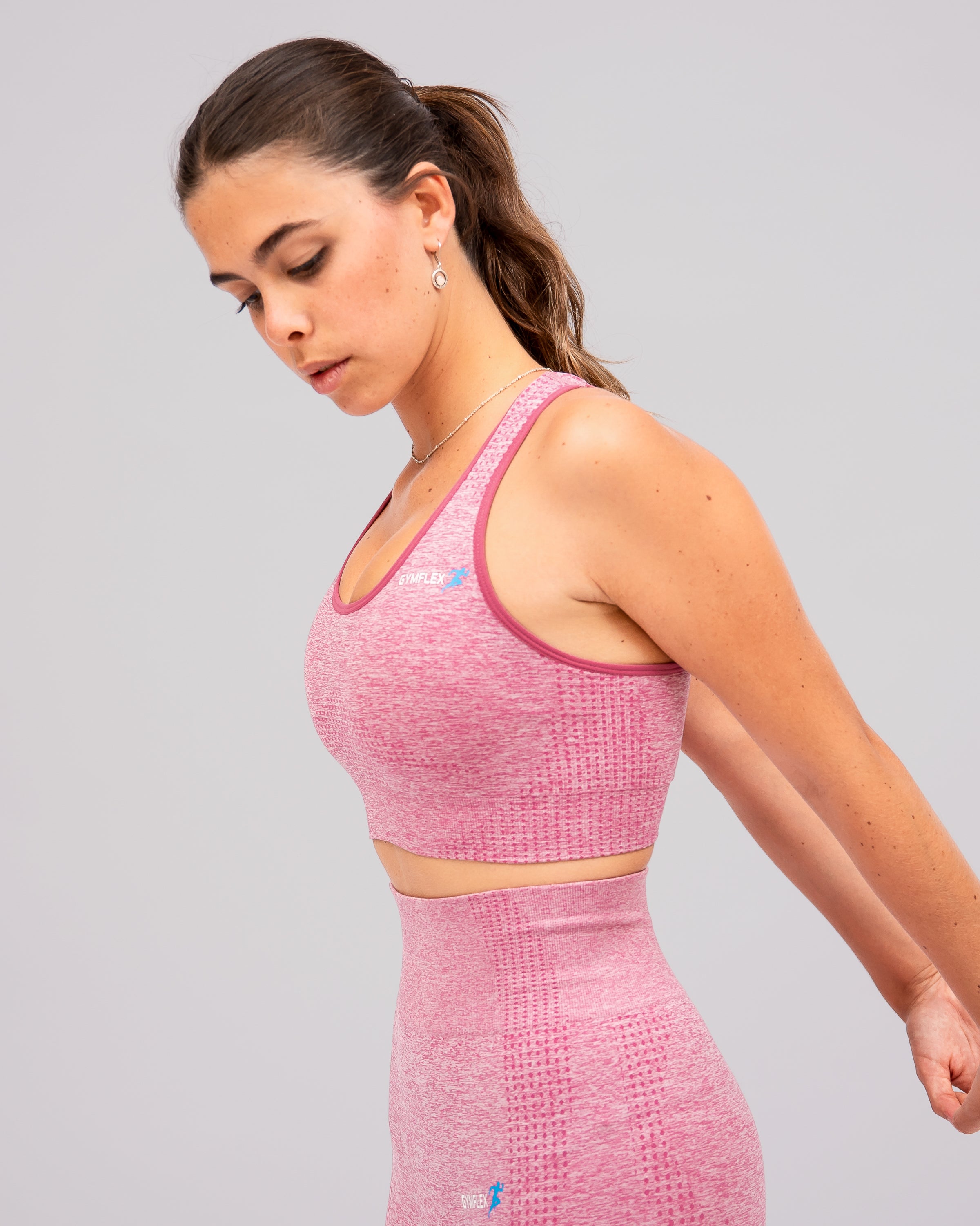 Active Light Pink Seamless Sports Bra