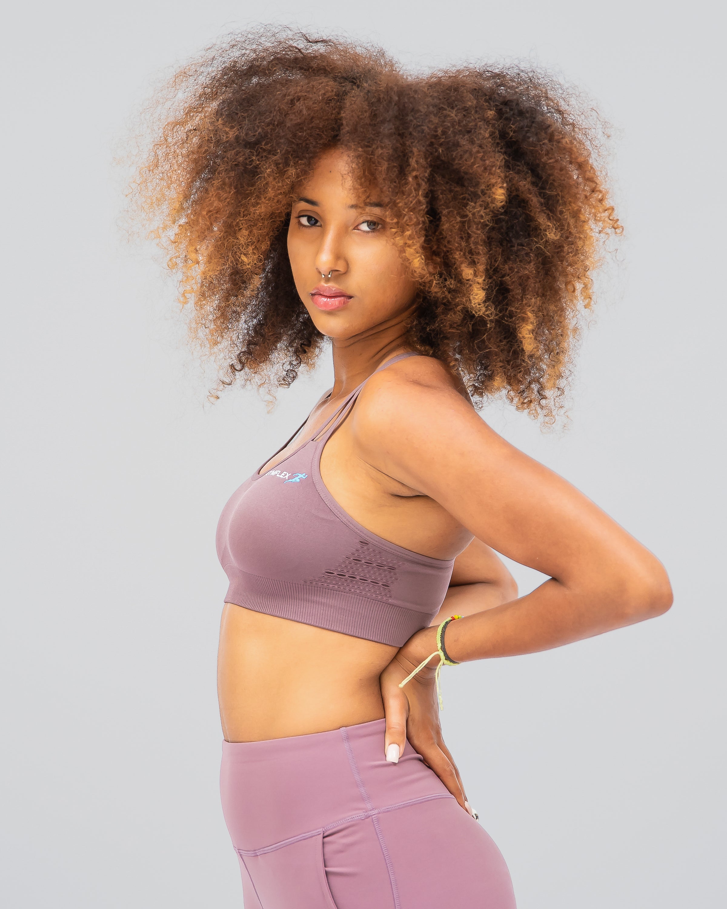 Flex Strappy Light Purple Sports Bra