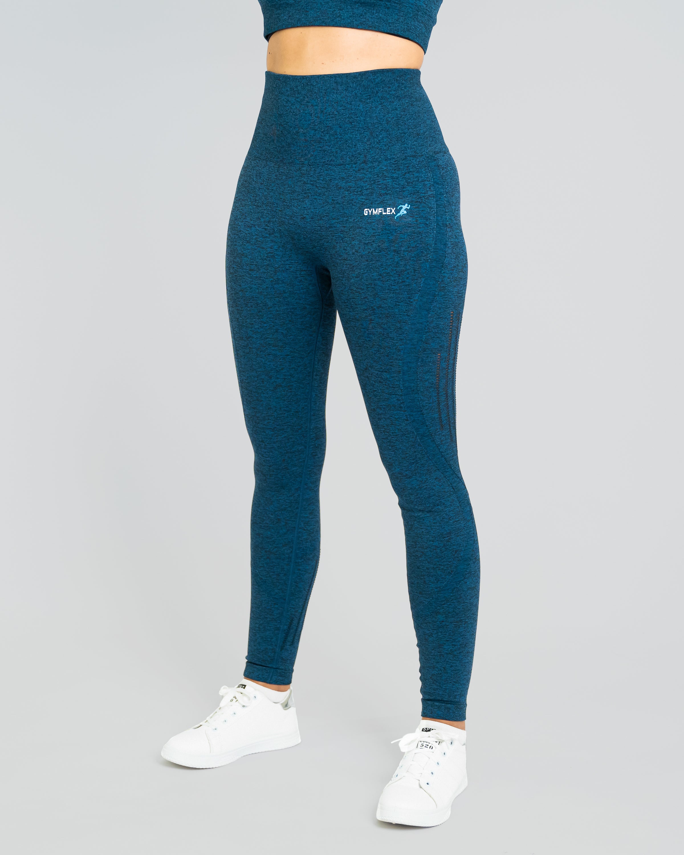 Dynamic Navy Blue Seamless Leggings