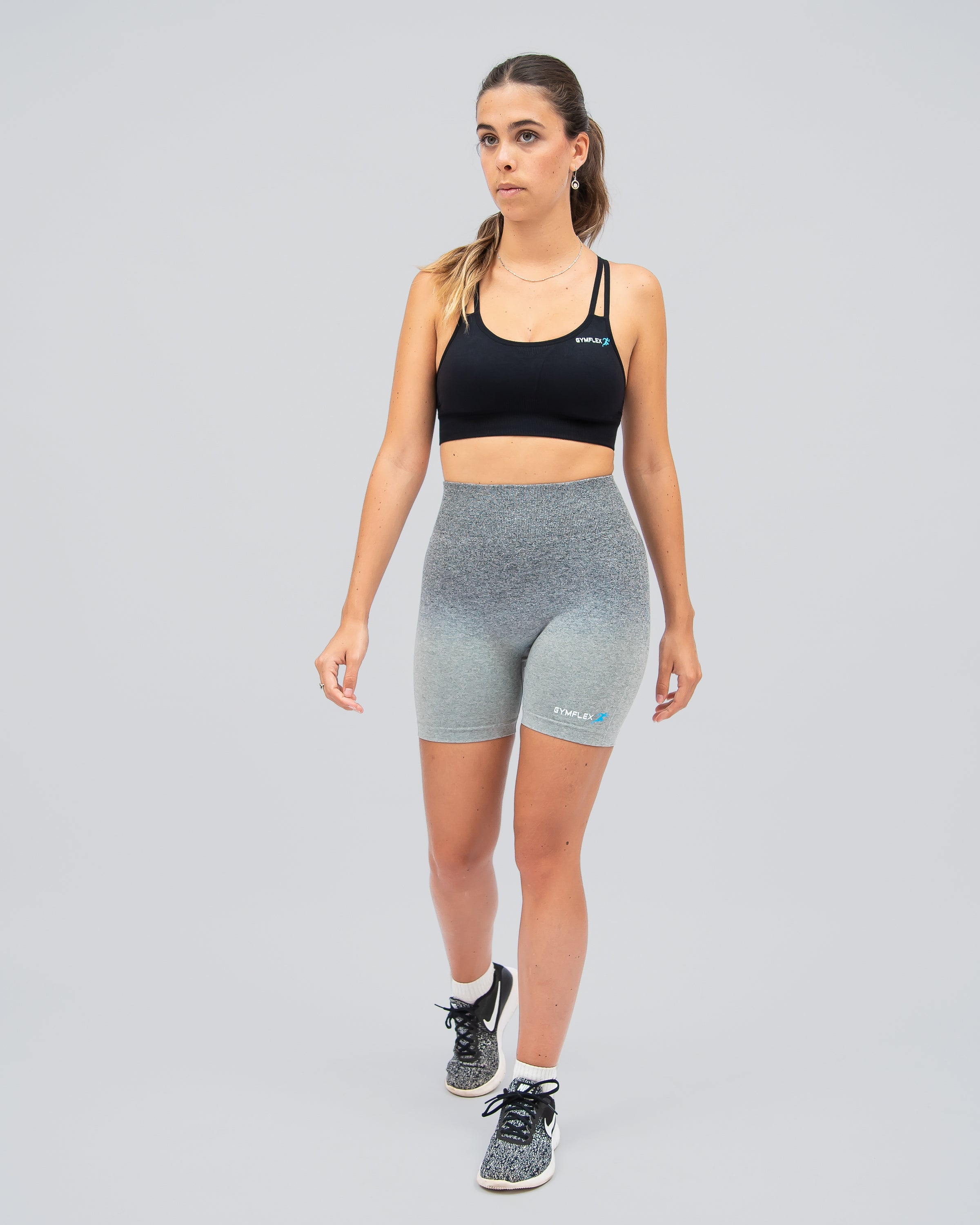 Athletic Grey Women Shorts