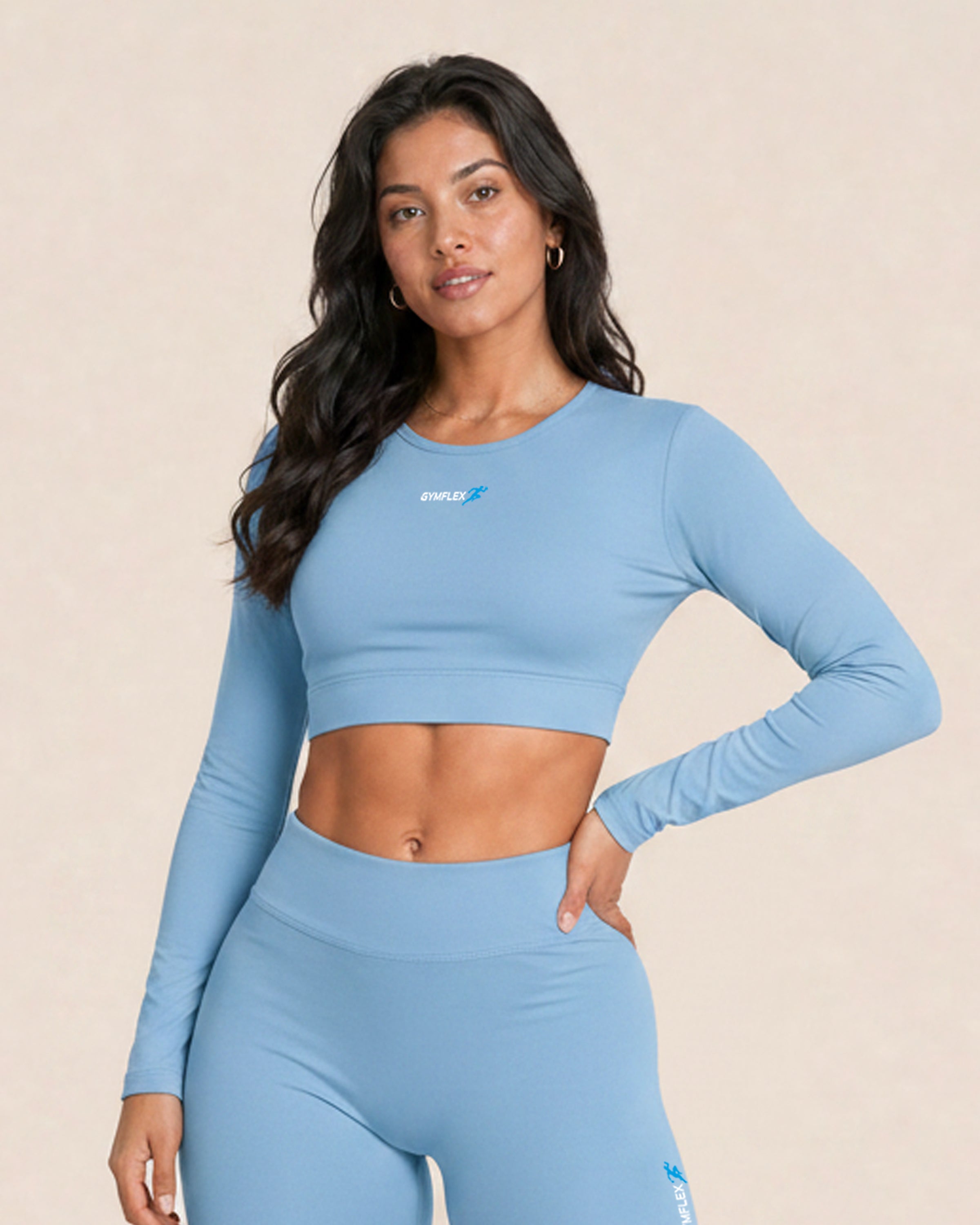 Soft motion Crop Top - Sky Blue
