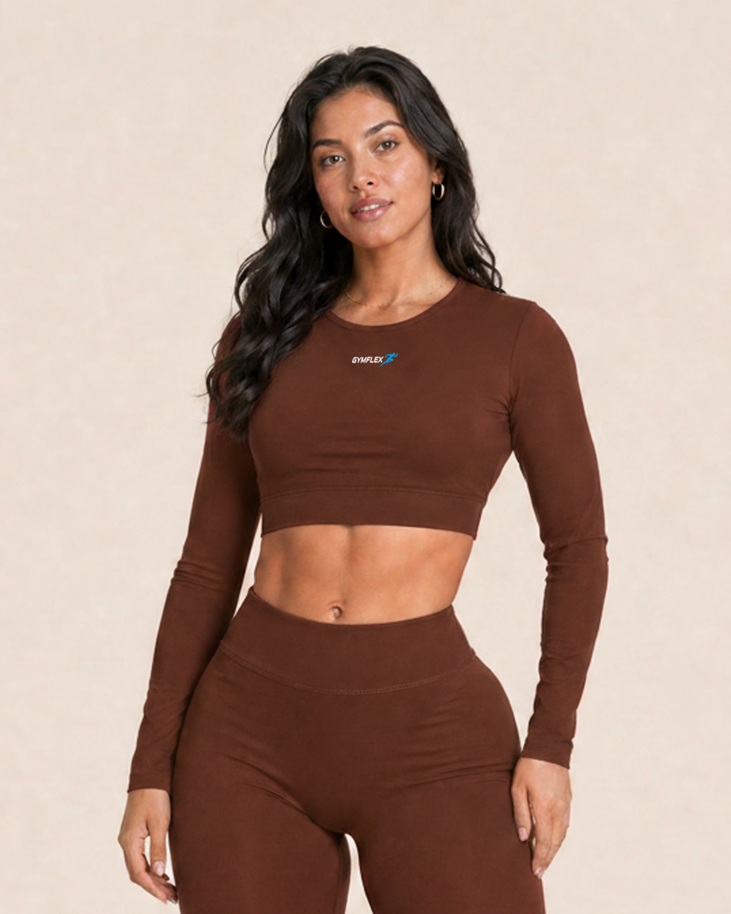 Soft motion Crop Top - Brown